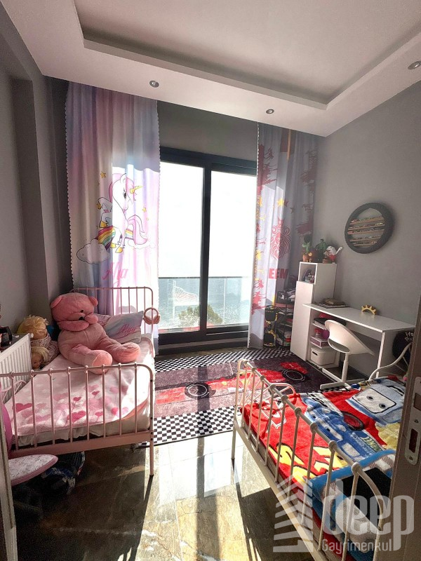 TECE'DE DENİZE SIFIR,  DENİZ MANZARALI 2+1 SATILIK DAİRE