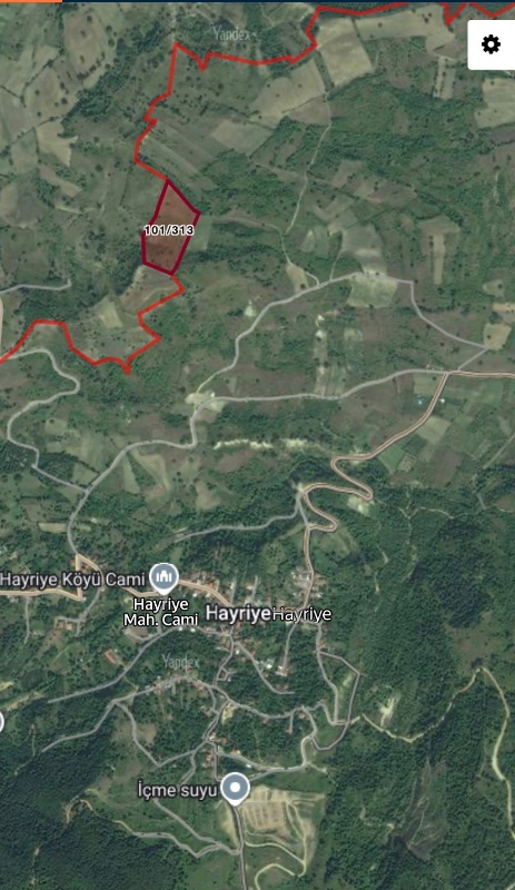 DijitalEmlak'tan Bursa İnegöl Hayriye Köyünde 25.400 m2 Satılık Elma Bahçesi
