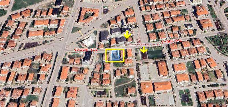 AFYON ÜÇOK EMLAKTAN MAREŞAL F. ÇAKMAK MAH 474M² KONUMU GÜZEL SATILIK ARSA  