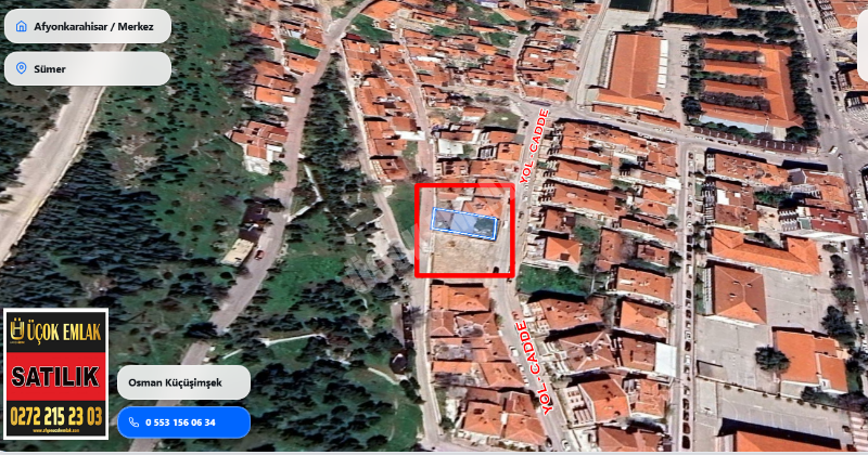 AFYON ÜÇOK EMLAKTAN SÜMER MAH 318.08M² SATILIK ARSA 