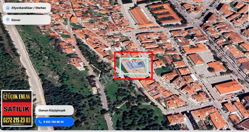 AFYON ÜÇOK EMLAKTAN SÜMER MAH 318.08M² SATILIK ARSA 