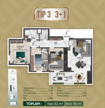 KENT NOVA PROJESİ %35 PEŞİNAT 18 AY TAKSİT 0 FAİZ 3+1 ve 4+1 DAİRE SEÇENEKLERİ