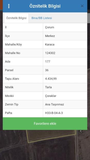 GÜVENAY- ÇORUM MERKEZ KARACA KÖYÜ 4.434 M2 SATILIK TARLA 