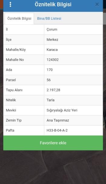 GÜVENAY - ÇORUM MERKEZ KARACA KÖYÜ 2.197 M2 SATILIK TARLA