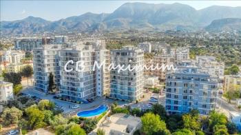 KKTC Girne Merkezde Site İçerisinde Kapanmaz Deniz Manzaralı Satılık 3+1 Türk Malı Daire