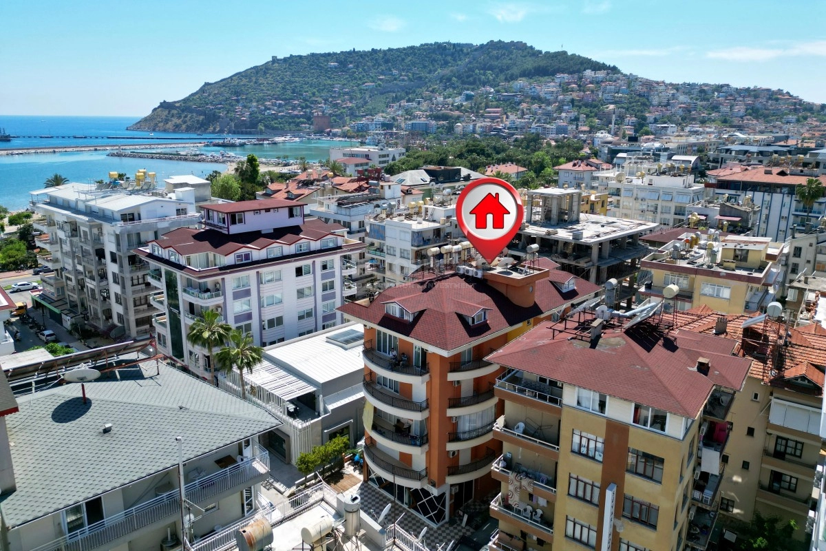 Center 3+1 Duplex Sea View Apartment
