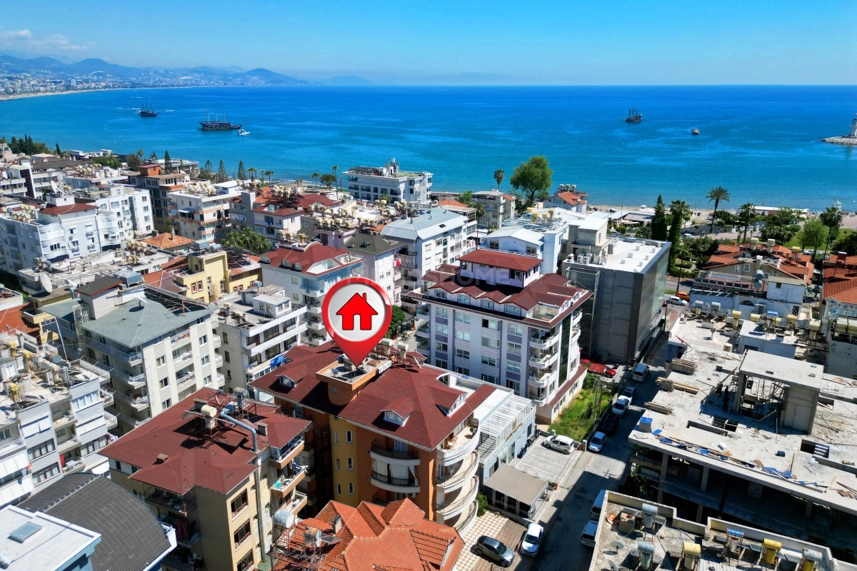 Center 3+1 Duplex Sea View Apartment