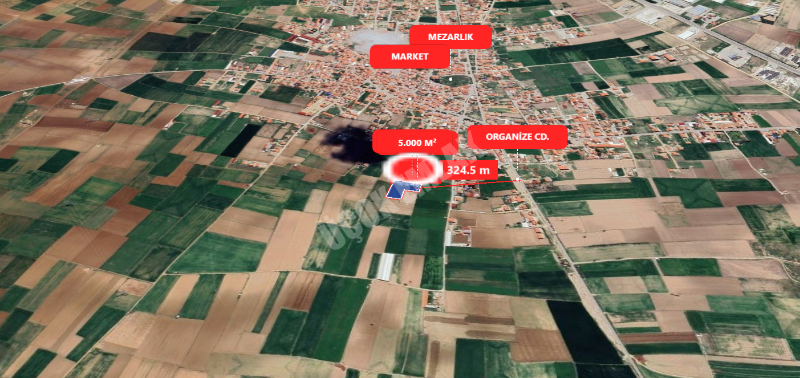 AFYON ÜÇOK EMLAKTAN SUSUZ - OSMANLI MEVKİNDE 5.000M² SATILIK TARLA 