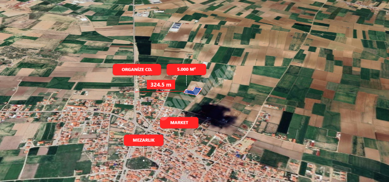 AFYON ÜÇOK EMLAKTAN SUSUZ - OSMANLI MEVKİNDE 5.000M² SATILIK TARLA 
