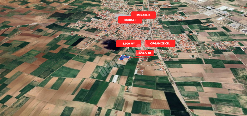 AFYON ÜÇOK EMLAKTAN SUSUZ - OSMANLI MEVKİNDE 5.000M² SATILIK TARLA 
