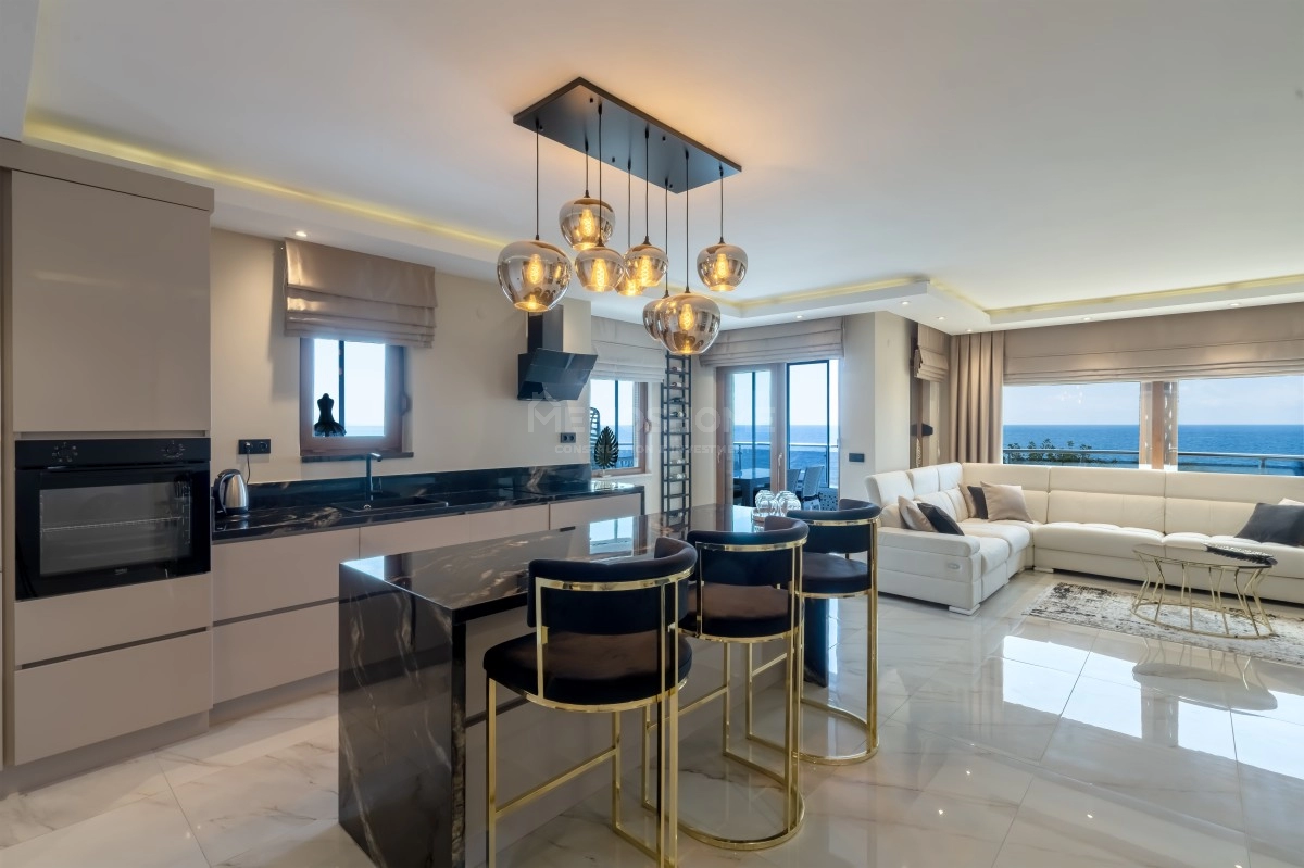 Oba Seafront | Full Sea View 3+1 Apartment