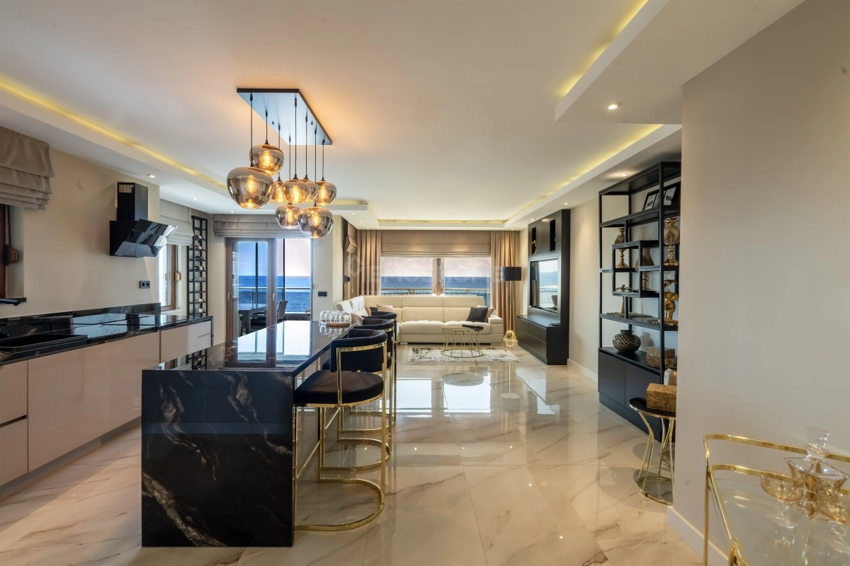 Oba Seafront | Full Sea View 3+1 Apartment