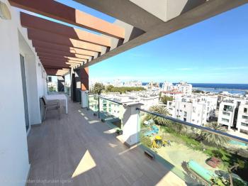 KKTC Girne Merkezde Muhteşem Manzaralı Ultra Lüks Kiralık 3+1 Eşyalı Penthouse