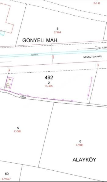 GÖNYELİ ALAYKÖY TİCARİ İZİNLİ , TÜRK MALI, ÖN ONAY ALINMIŞ, ANA YOL ÜZERİNDE SATILIK ARSA 
