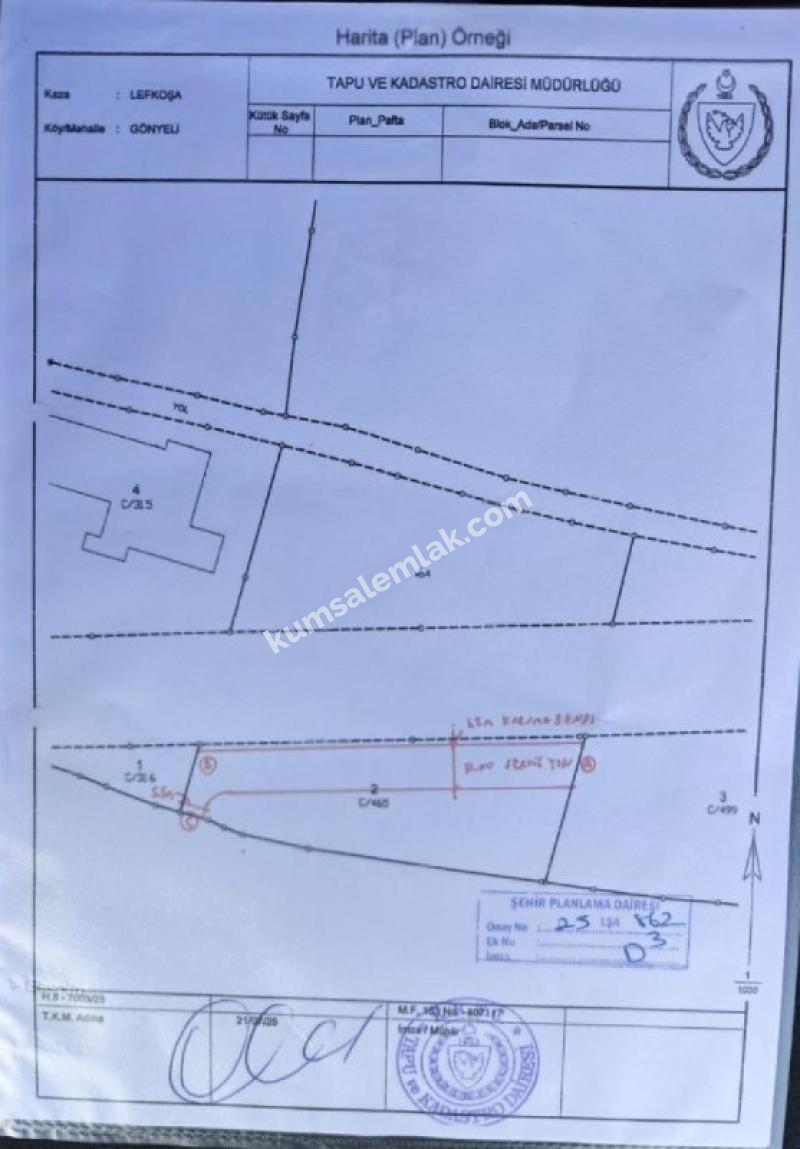 GÖNYELİ ALAYKÖY TİCARİ İZİNLİ , TÜRK MALI, ÖN ONAY ALINMIŞ, ANA YOL ÜZERİNDE SATILIK ARSA 