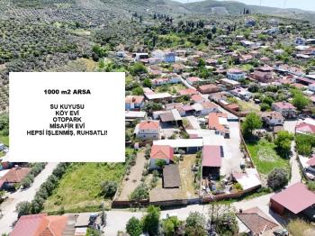 Didim Akyeniköy'de Satılık 1000m2 Arsa ve Ruhsatlı Köy Evi - Ege Emlak Didim