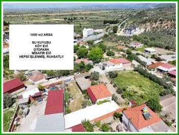 Didim Akyeniköy'de Satılık 1000m2 Arsa ve Ruhsatlı Köy Evi - Ege Emlak Didim