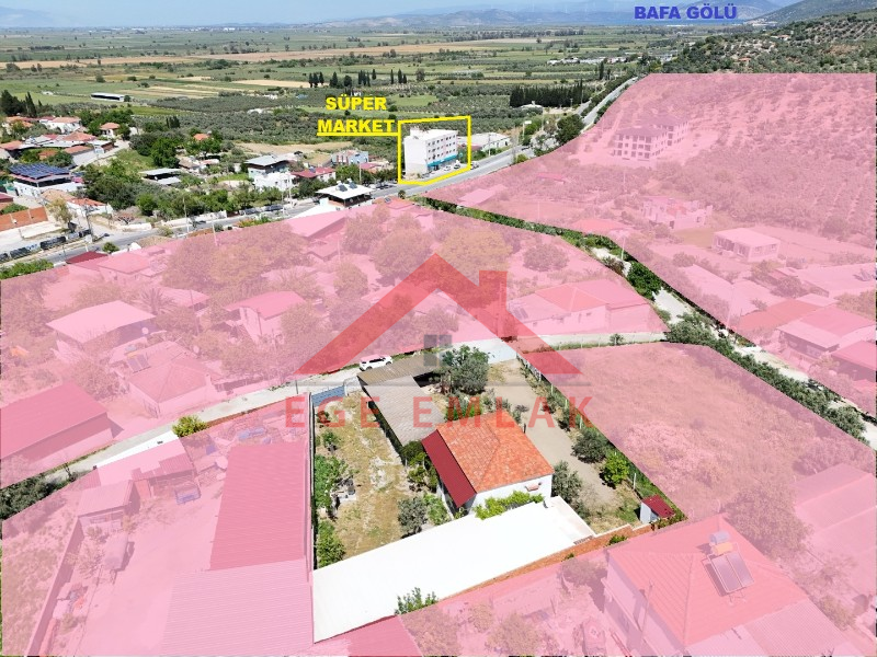 Didim Akyeniköy'de Satılık 1000m2 Arsa ve Ruhsatlı Köy Evi - Ege Emlak Didim
