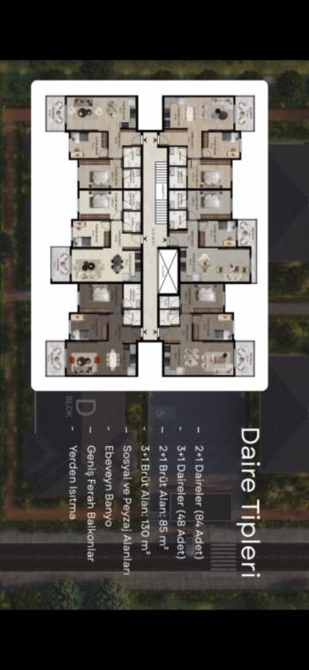 GÜVENAY - ÇORUM İNÖNÜ CADDESİ ARKASI İDEAL VEGA PROJEDEN SATILIK LÜKS DAİRELER