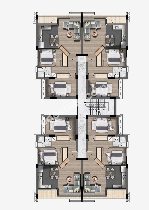 Lefkoşa Küçük Kaymaklı'da Türk Malı SATILIK 2+1 Daireler