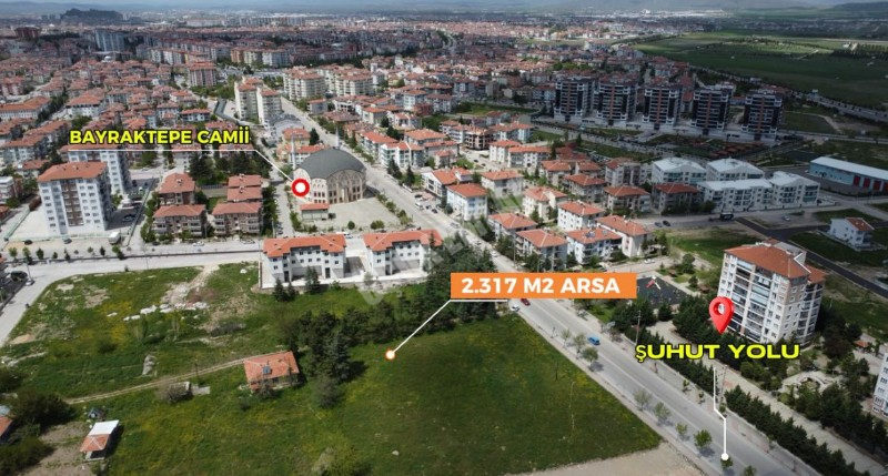 AFYON ÜÇOK EMLAKTAN MAMREŞAL FEVZİ ÇAKMAK MAH 2.317M² SATILIK ARSA 