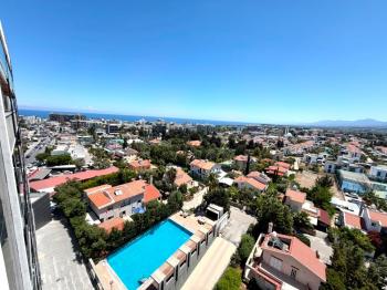 Kıbrıs Girne Merkez Magic Plus Residence Türk Koçan Full Eşyalı Şehir ve Dağ Manzaralı Satılık 2+1 Daire