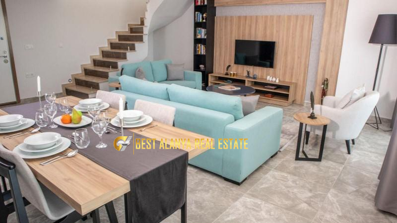 ALANYA KARGICAK SECRET PARADISE SİTESİNDE SATILIK DENİZ MANZARALI 2+1 ÇATI DUBLEKSİ
