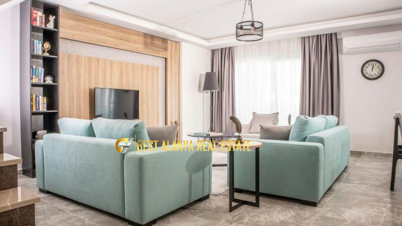 ALANYA KARGICAK SECRET PARADISE SİTESİNDE SATILIK DENİZ MANZARALI 2+1 ÇATI DUBLEKSİ