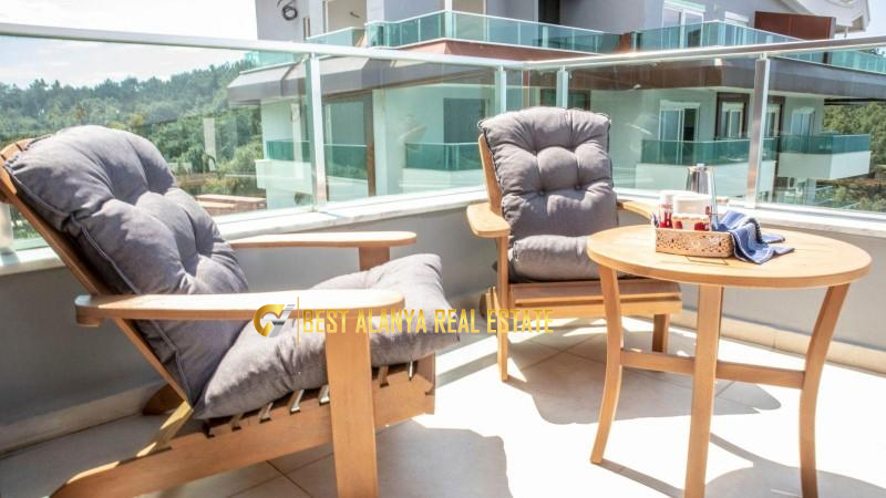 ALANYA KARGICAK SECRET PARADISE SİTESİNDE SATILIK DENİZ MANZARALI 2+1 ÇATI DUBLEKSİ