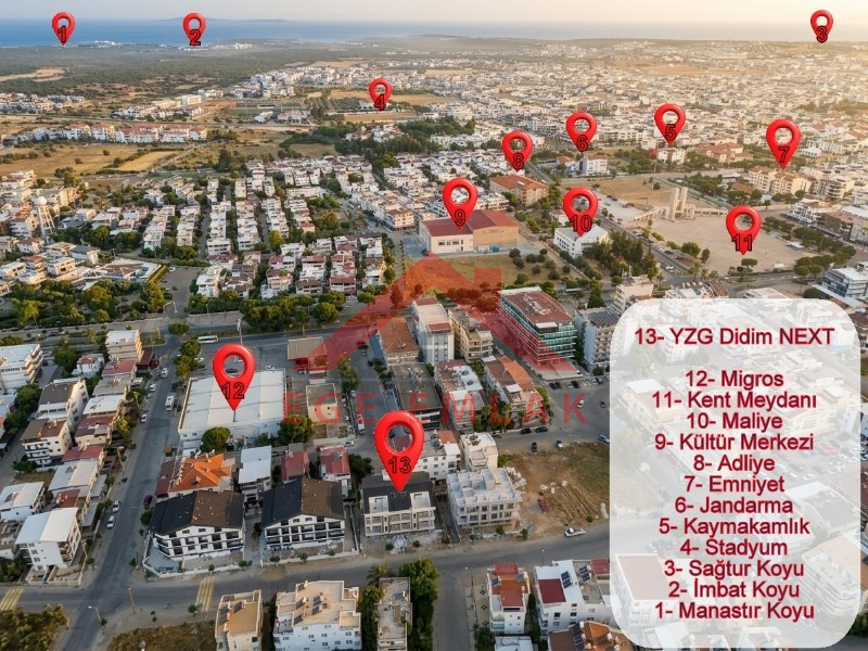 Ege Emlak'tan Didim Merkezde Lüks 3+1 Sıfır Daire - Satılık