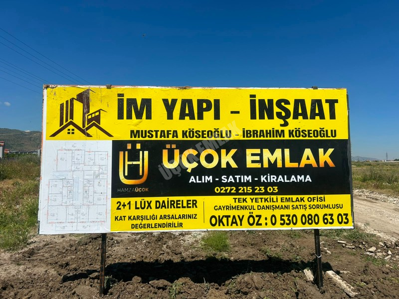 AFYON ÜÇOK EMLAKTAN YENİCE MAH SATILIK TOPRAKTAN 2+1 FIRSAT %50 PEŞİNAT İLE DAİRELER