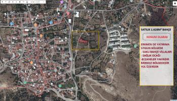 AFYON ÜÇOK EMLAKTAN ERKMEN DE SATILIK 1.628M² BAHÇE