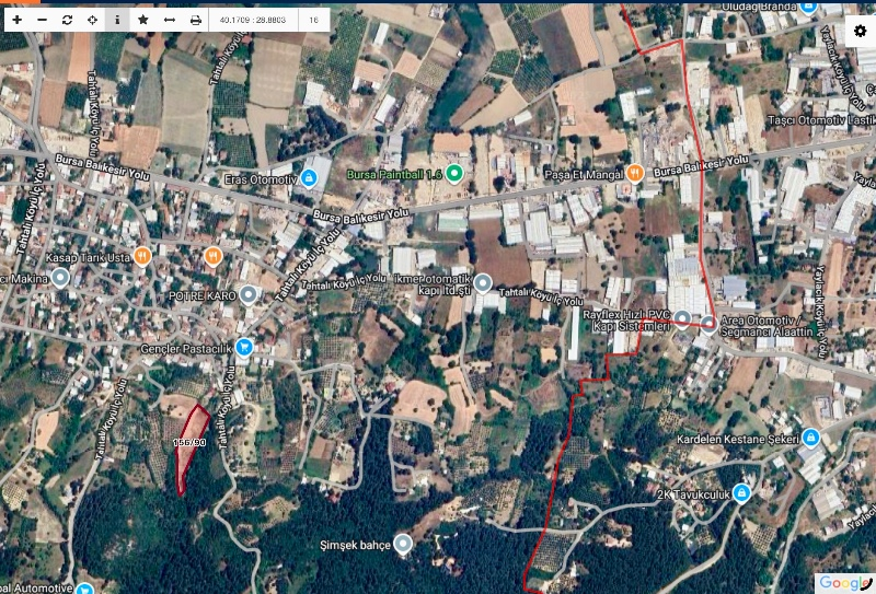 DijitalEmlak’tan Nİlüfer Tahtalı’da İmar Sınırında Satılık 5.900 m2 Yatırımlık Kıymetli Arazi. 