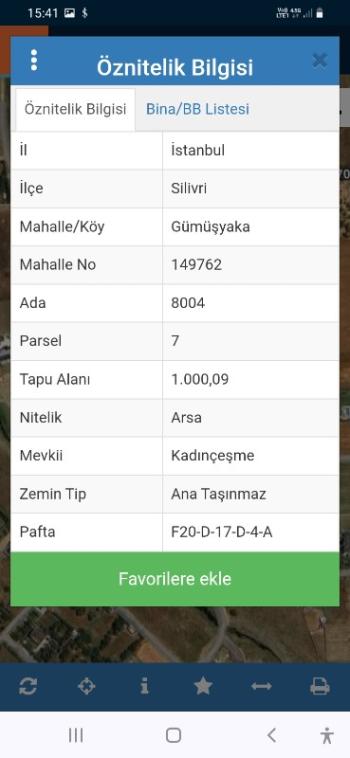 GÜMÜŞYAKADA YATIRIMLIK KONUT İMARLI 1000 M2 ARSA 