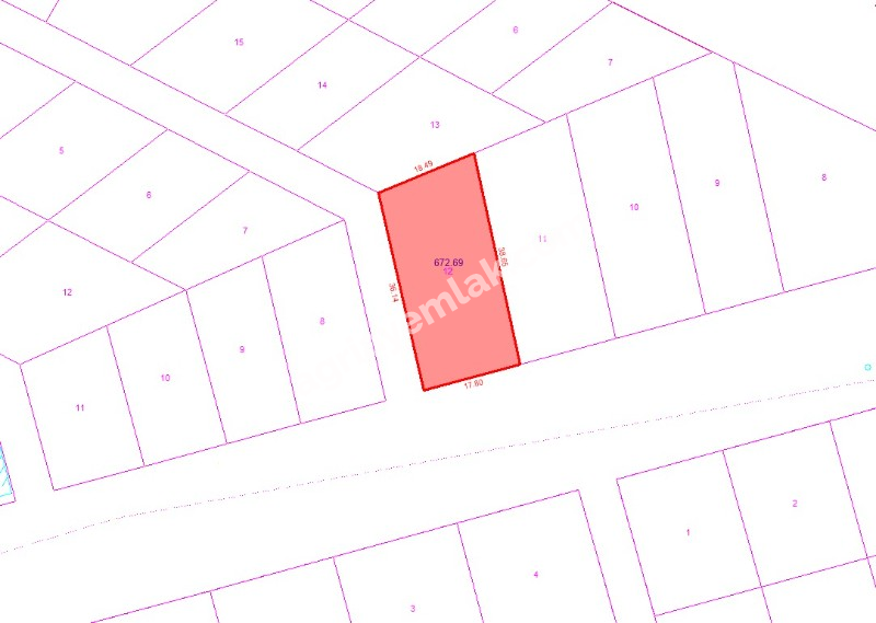 BULUT MAH. BİZİM TOPTANIN KARŞI TARAFINDA SATILIK 672 M2 KÖŞEBAŞI ARSA