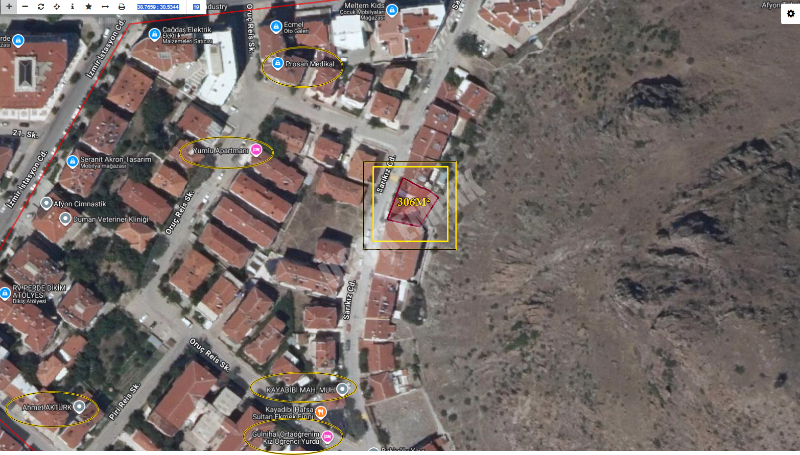 * AFYON ÜÇOK EMLAKTAN KAYADİBİ MAH 306M² SATILIK ARSA *