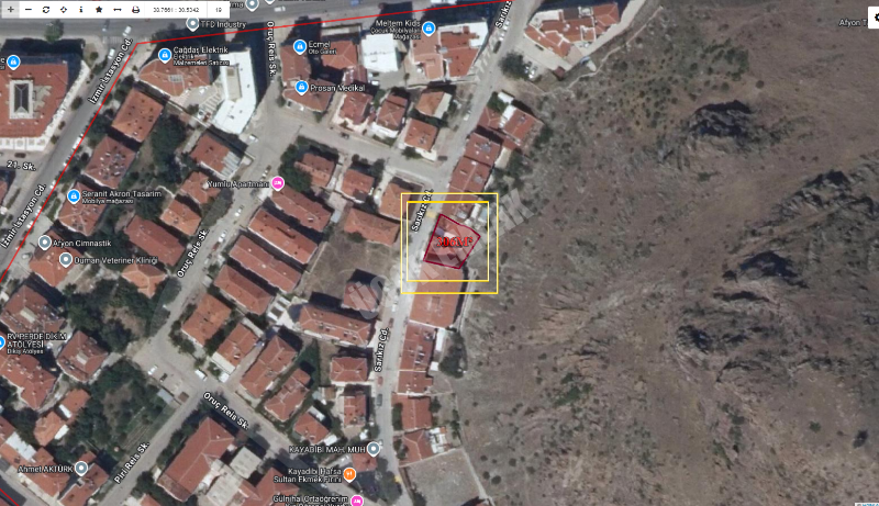 * AFYON ÜÇOK EMLAKTAN KAYADİBİ MAH 306M² SATILIK ARSA *