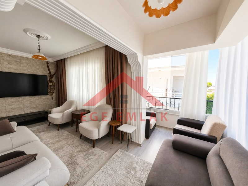 Didim Çamlık Moonlight Complex'de Havuzlu, Eşyalı 3+1 Satılık Daire