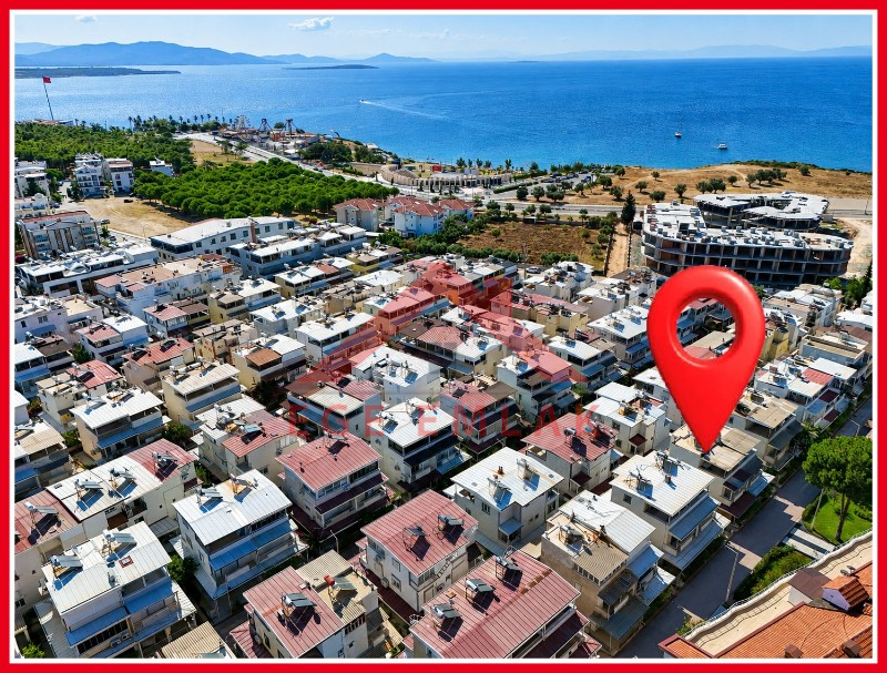 Didim Çamlık Aytepe’de Denize Yakın Eşyalı 3+1 Tripleks Yazlık