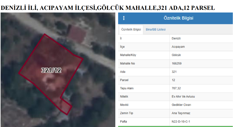 DENİZLİ ACIPAYAM MÜSTAKİL EV TAPU SAHİBİ PERTA EMLAK ÜMİT TAHMAZ