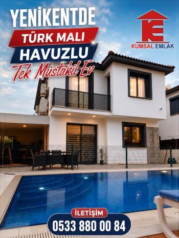 YENİKENT'DE TÜRK MALI TEK MÜSTAKİL SATILIK EV