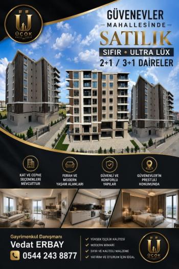 * AFYON ÜÇOK EMLAKTAN GÜVENEVLER MAH 3+1 110M² SIFIR LÜKS SATILIK DAİRELER *