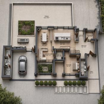Kıbrıs Girne Bellapais Bölgesinde Özel Tasarım Satılık Lüks 4+2 Villa