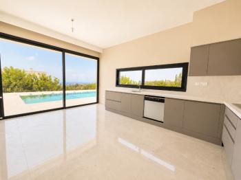 KIBRIS GİRNE BELLAPAİS'TE FULL DENİZ VE DAĞ MANZARALI LÜKS 4+1 SATILIK VİLLA