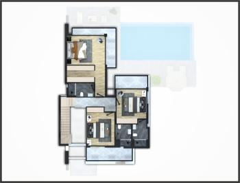 Bellapais'in En Prestijli Konumunda Full Deniz ve Dağ Manzaralı Türk Malı Lüks 4+1 Villa