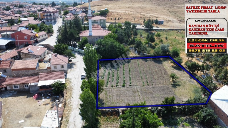 * AFYON ÜÇOK EMLAKTAN İHSANİYE KAYIHAN TÜRBE  MEVKİNDE 1.530M² YATIRIMA UYGUN SATILIK TARLA *