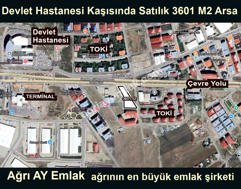 Suçatağı'nda Hastane ve AVM Yanı 3601 m² Satılık Arsa