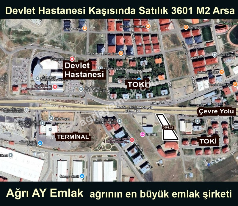 Suçatağı'nda Hastane ve AVM Yanı 3601 m² Satılık Arsa