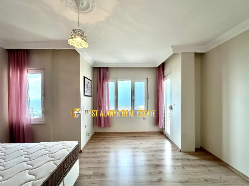 ALANYA BEKTAŞ MAHALLESİ SATILIK FULL EŞYALI 3+1 MÜSTAKİL VİLLA DENİZ MANZARALI
