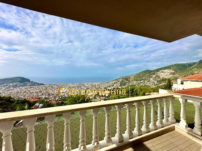 ALANYA BEKTAŞ MAHALLESİ SATILIK FULL EŞYALI 3+1 MÜSTAKİL VİLLA DENİZ MANZARALI